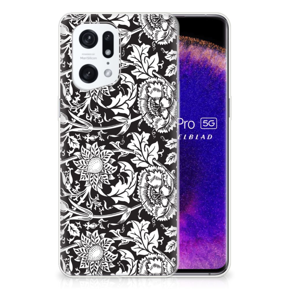 OPPO Find X5 Pro TPU Case Black Flowers B2C Telecom