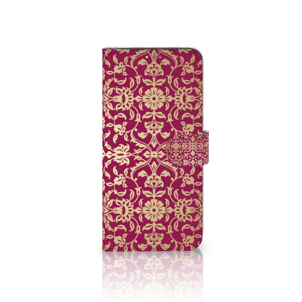 Wallet Case OPPO A15 Barok Pink