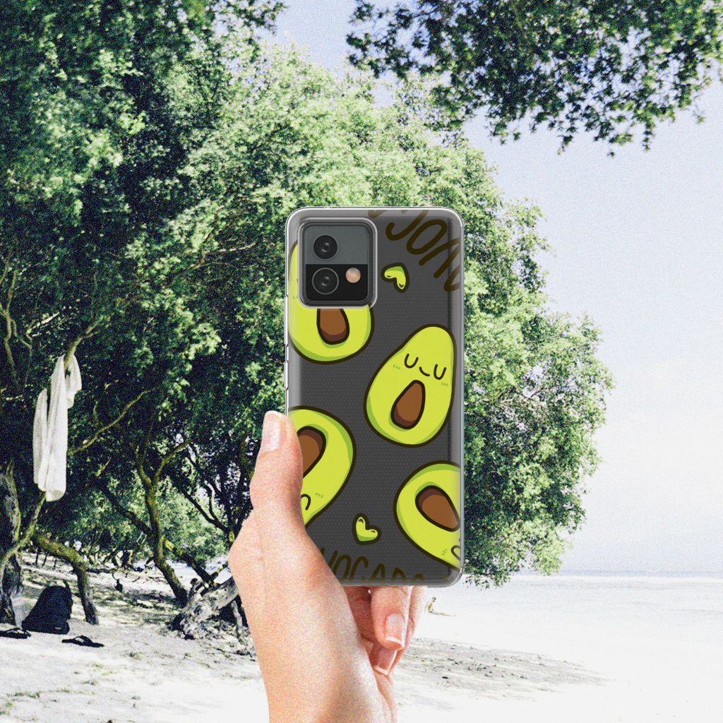 Motorola Moto G72 Telefoonhoesje met Naam Avocado Singing B2C Telecom