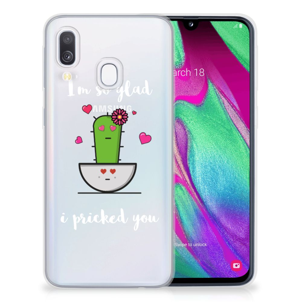 Samsung Galaxy A40 Telefoonhoesje met Naam Cactus Glad