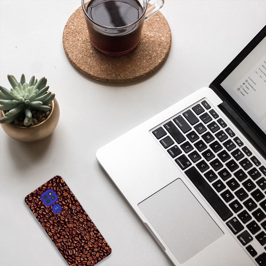 Motorola Moto G9 Play | E7 Plus Siliconen Case Koffiebonen B2C Telecom