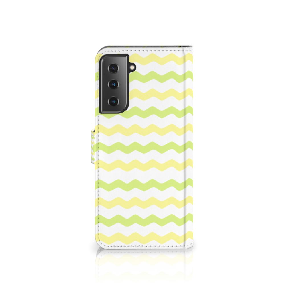 Samsung Galaxy S21 Plus Telefoon Hoesje Waves Yellow