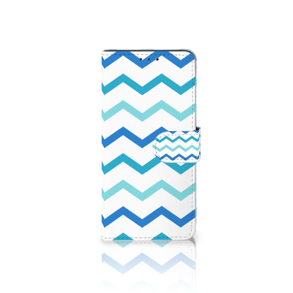 Xiaomi Mi 9 Lite Telefoon Hoesje Zigzag Blauw