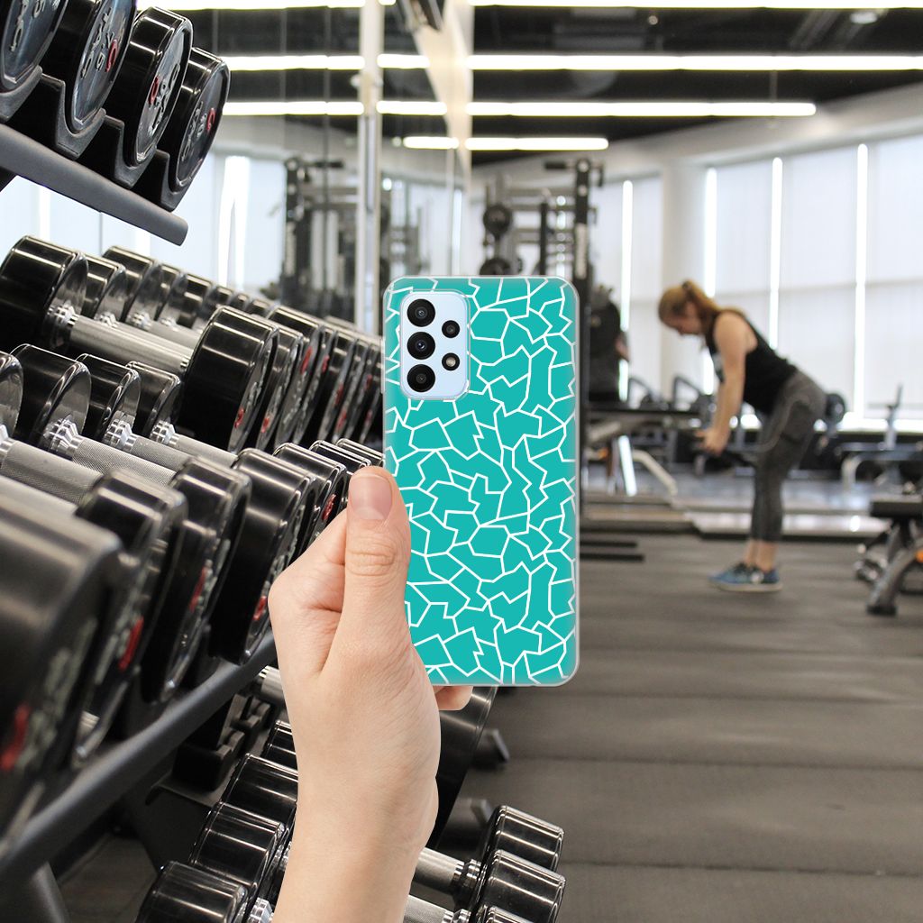Samsung Galaxy A23 Hoesje maken Cracks Blue B2C Telecom