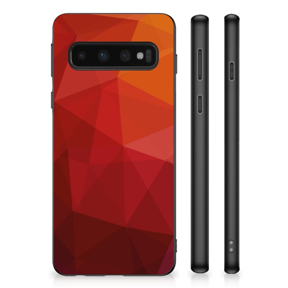 Grip Case voor Samsung Galaxy S10 Polygon Red B2C Telecom