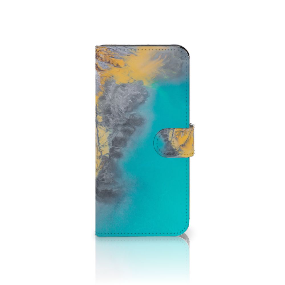 Motorola Moto G53 Bookcase Marble Blue Gold