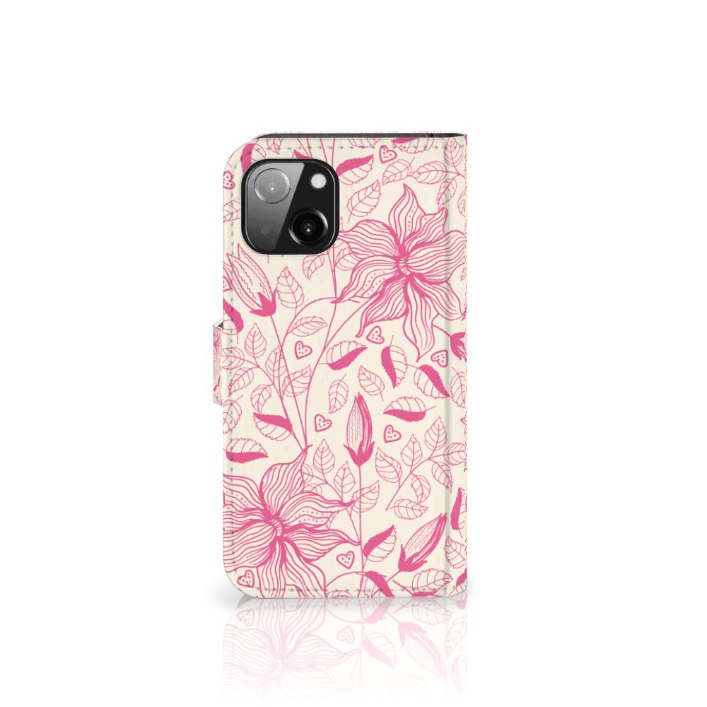 Apple iPhone 13 Hoesje Pink Flowers
