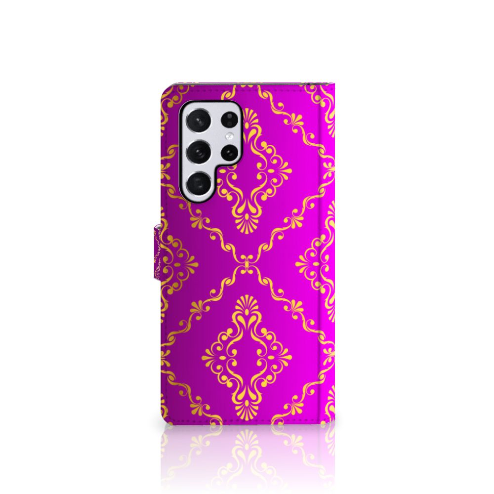 Wallet Case Samsung Galaxy S22 Ultra Barok Roze