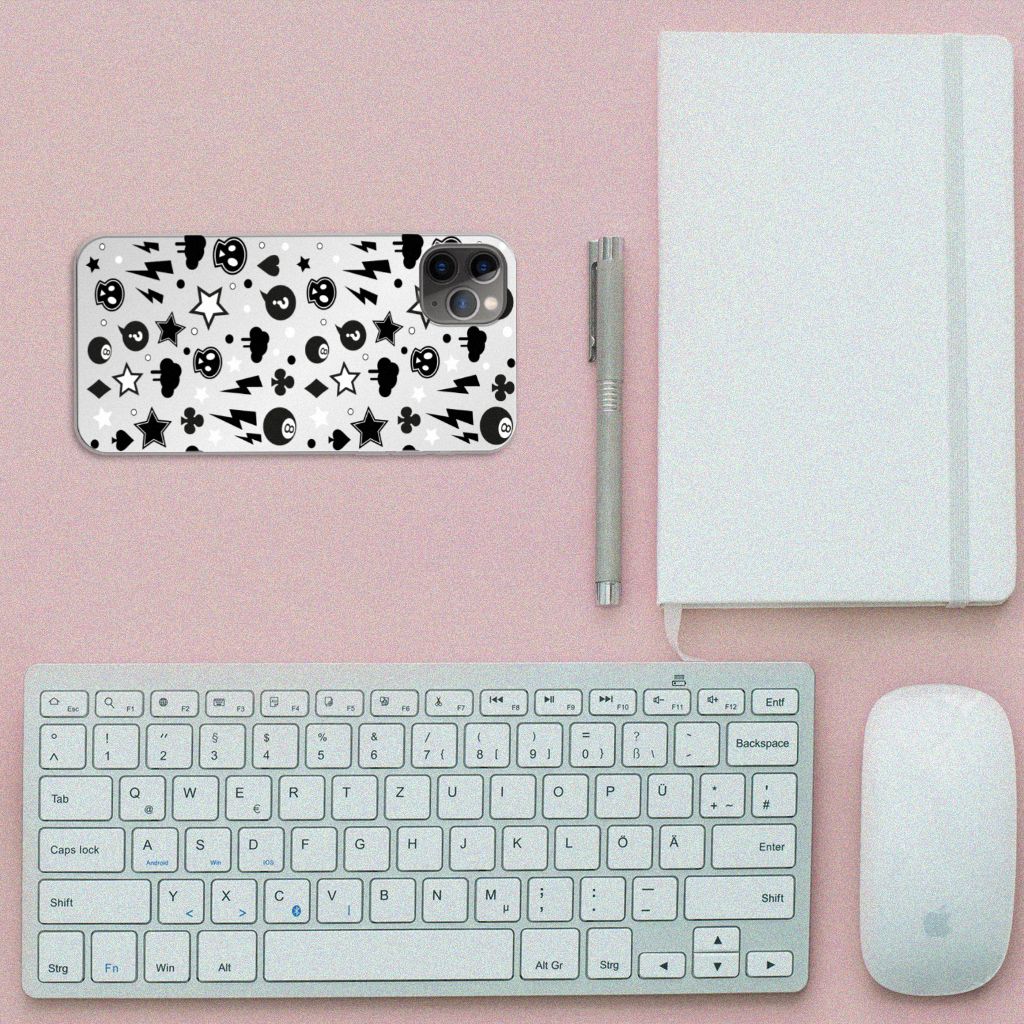 Silicone Back Case Apple iPhone 11 Pro Max Silver Punk