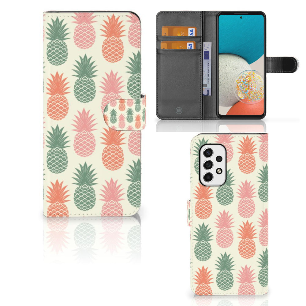 Samsung Galaxy A53 Book Cover Ananas