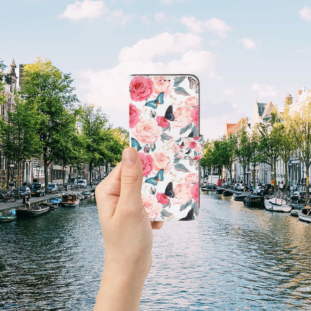 Samsung Galaxy A22 5G Hoesje Butterfly Roses