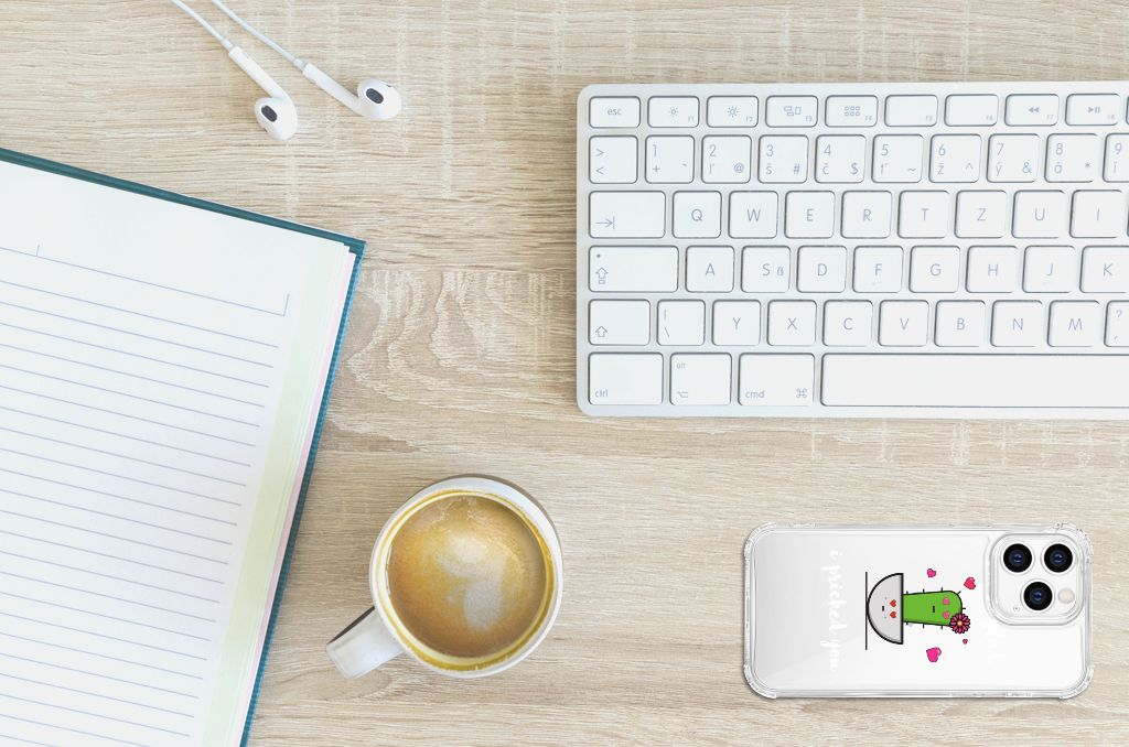 iPhone 14 Pro Stevig Bumper Hoesje Cactus Glad B2C Telecom