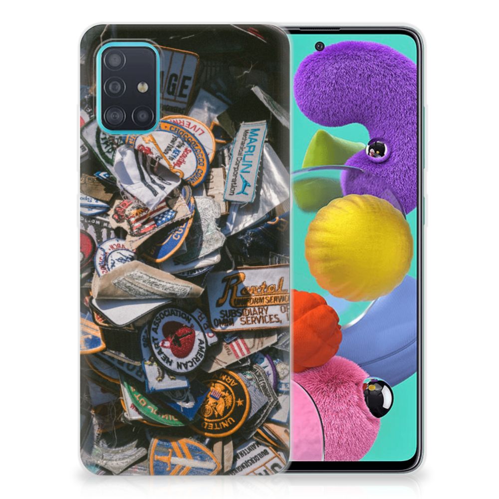 Samsung Galaxy A51 Siliconen Hoesje met foto Badges