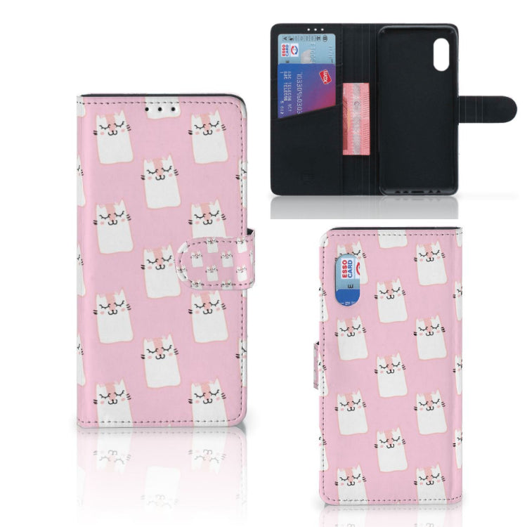 Samsung Xcover Pro Telefoonhoesje met Pasjes Sleeping Cats