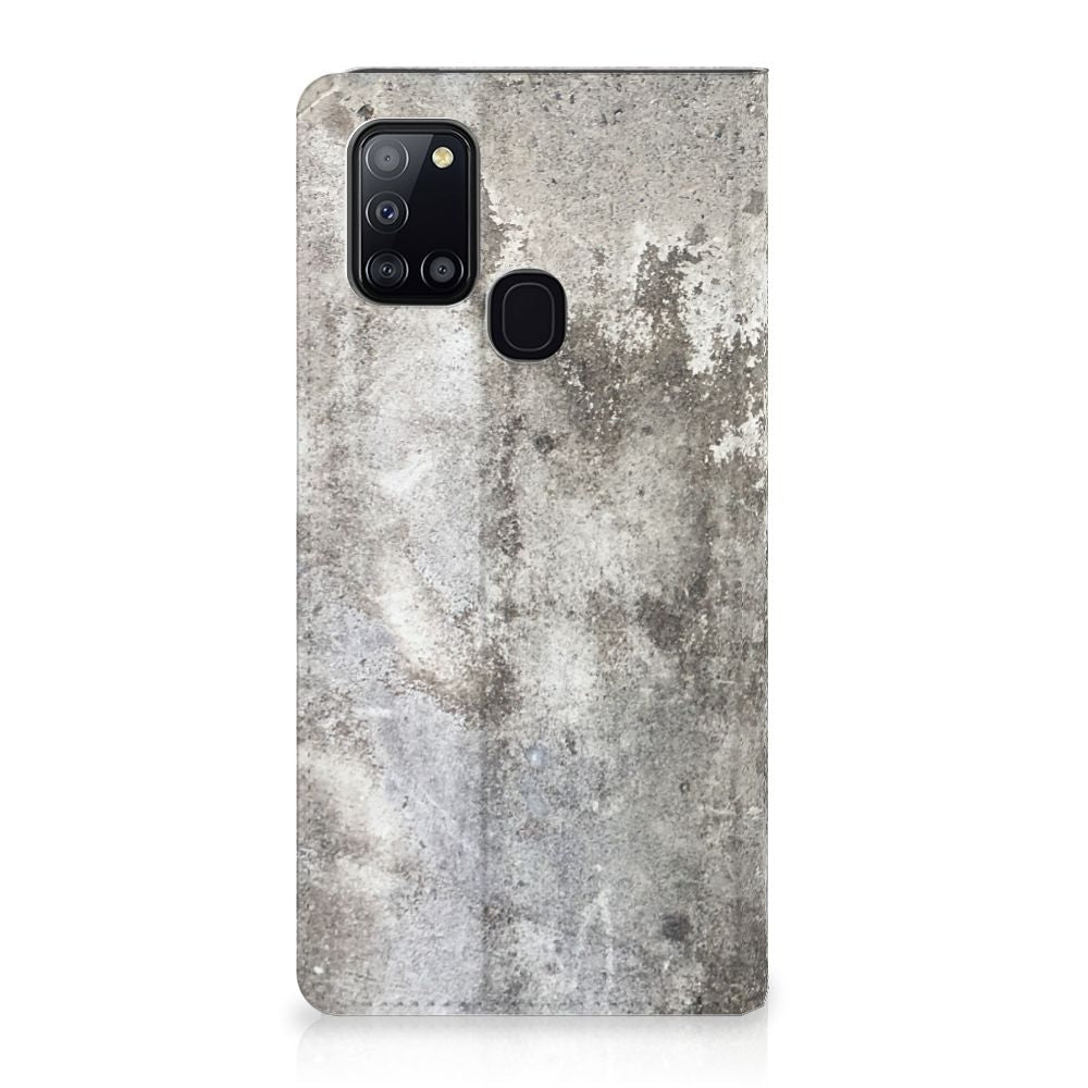 Samsung Galaxy A21s Standcase Beton Print - B2C Telecom