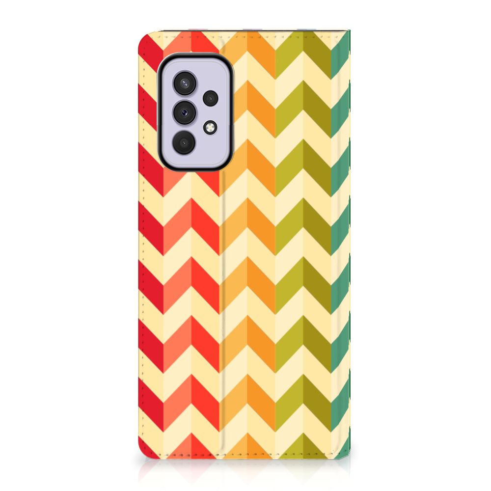 Samsung Galaxy A33 5G Hoesje met Magneet Zigzag Multi Color - B2C Telecom