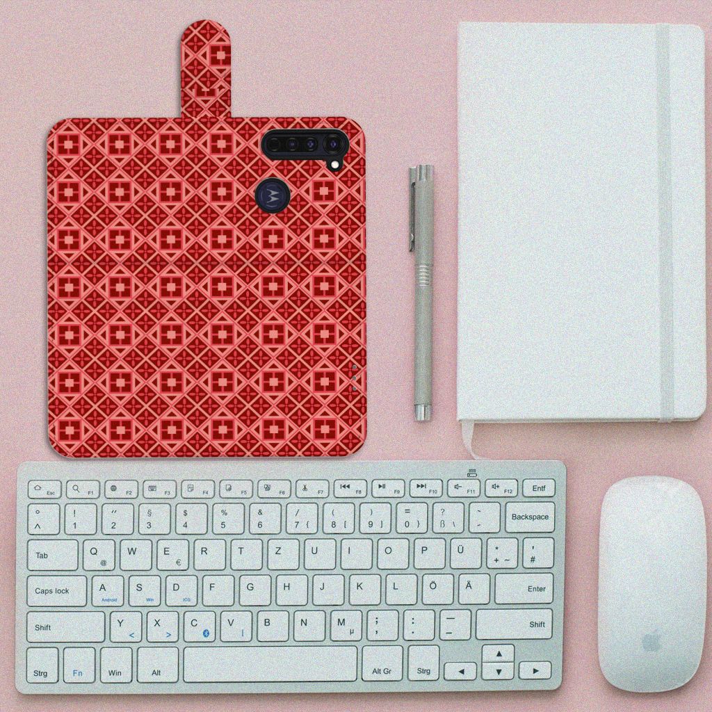 Motorola Moto G Pro Telefoon Hoesje Batik Rood