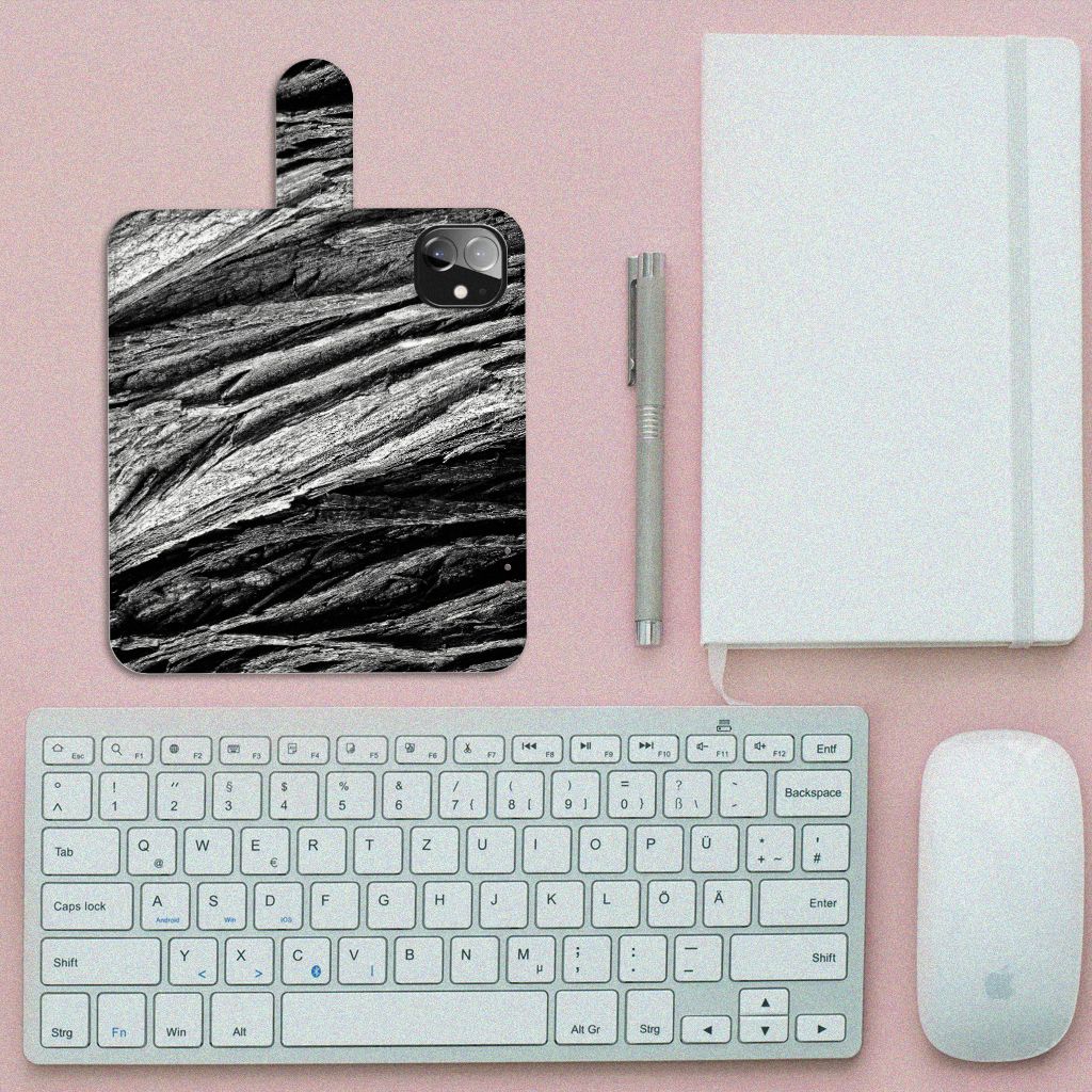 Book Style Case Apple iPhone 12 Mini Boomschors Grijs