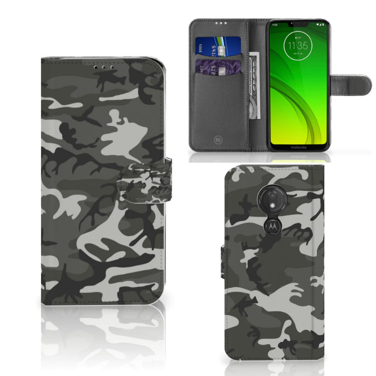 Motorola Moto G7 Power Telefoon Hoesje Army Light