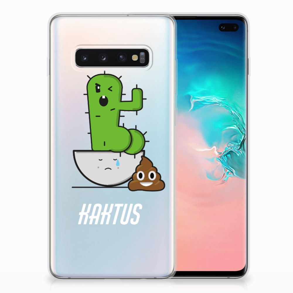 Samsung Galaxy S10 Plus Telefoonhoesje met Naam Cactus Poo