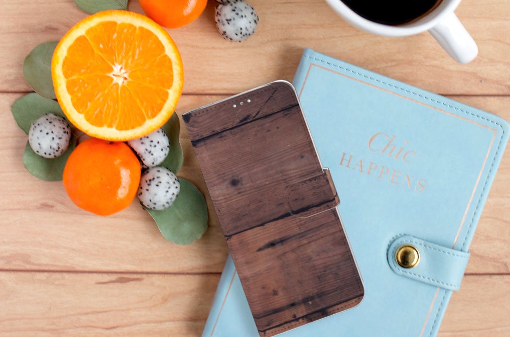 Samsung Galaxy A71 Book Style Case Old Wood