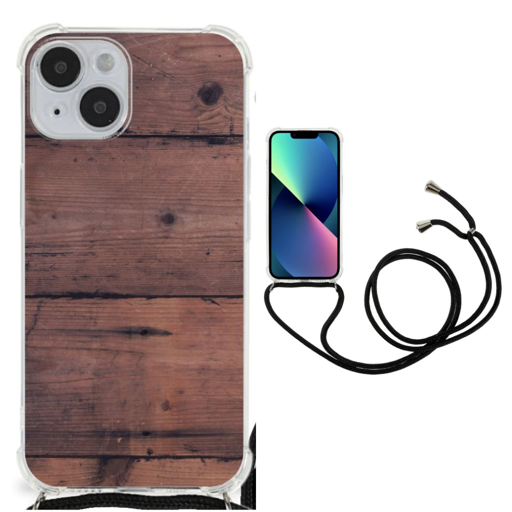 iPhone 14 Stevig Telefoonhoesje Old Wood