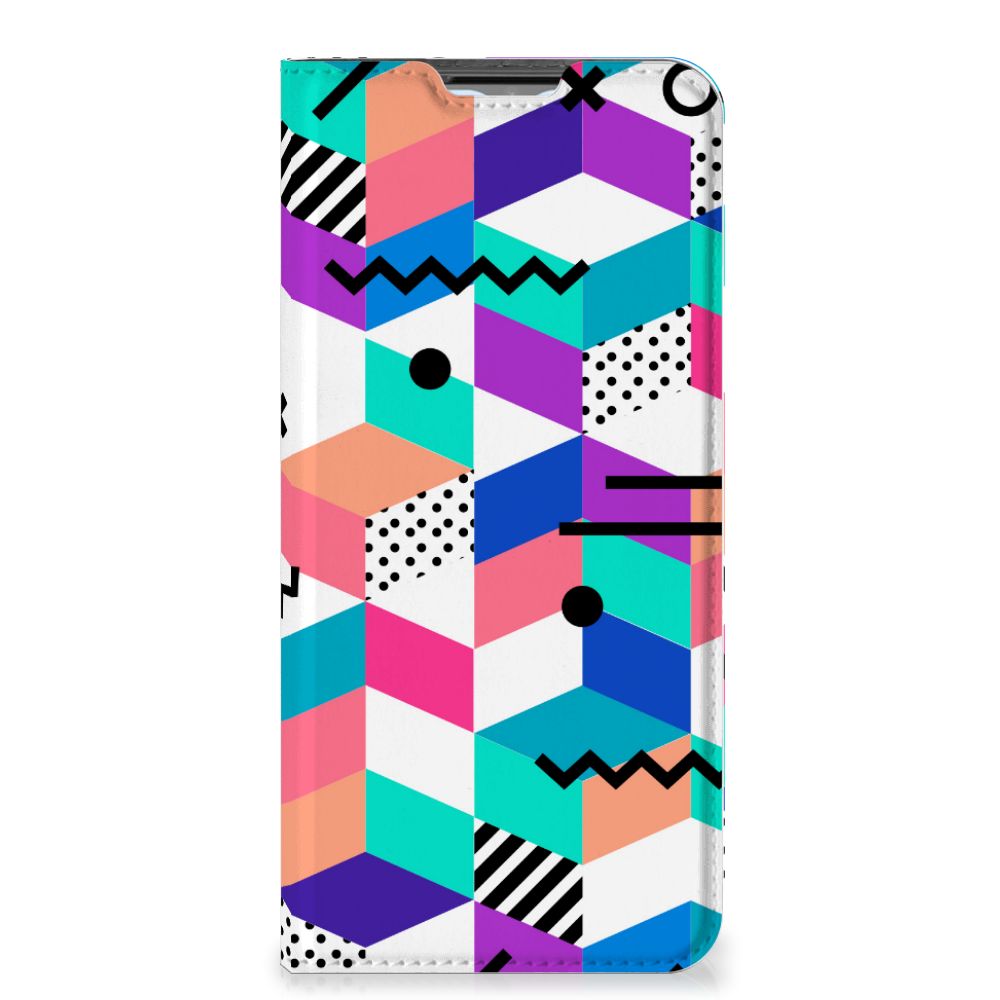 OPPO A54s | A16 | A16s Stand Case Blokken Kleurrijk