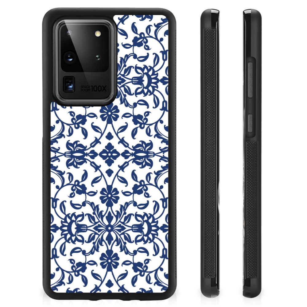 Samsung Galaxy S20 Ultra Skin Case Flower Blue B2C Telecom