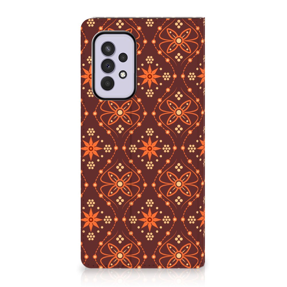 Samsung Galaxy A33 5G Hoesje met Magneet Batik Brown - B2C Telecom