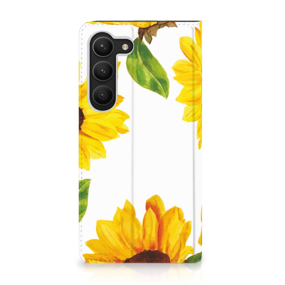 Smart Cover voor Samsung Galaxy S23 Zonnebloemen - B2C Telecom