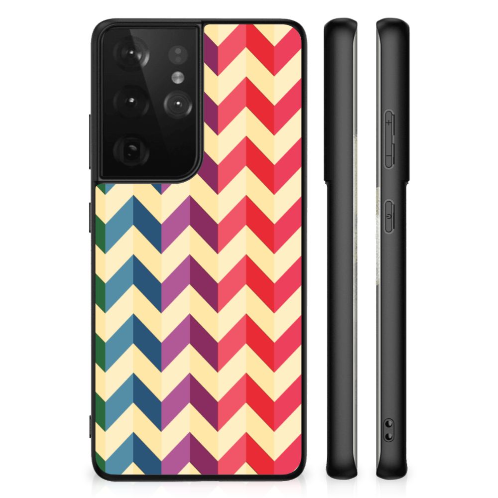 Samsung Galaxy S21 Ultra Back Case Zigzag Multi Color B2C Telecom