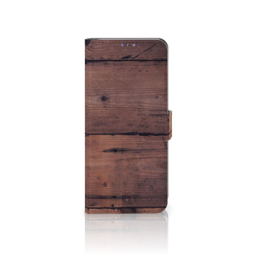 Motorola G8 Power Lite Book Style Case Old Wood