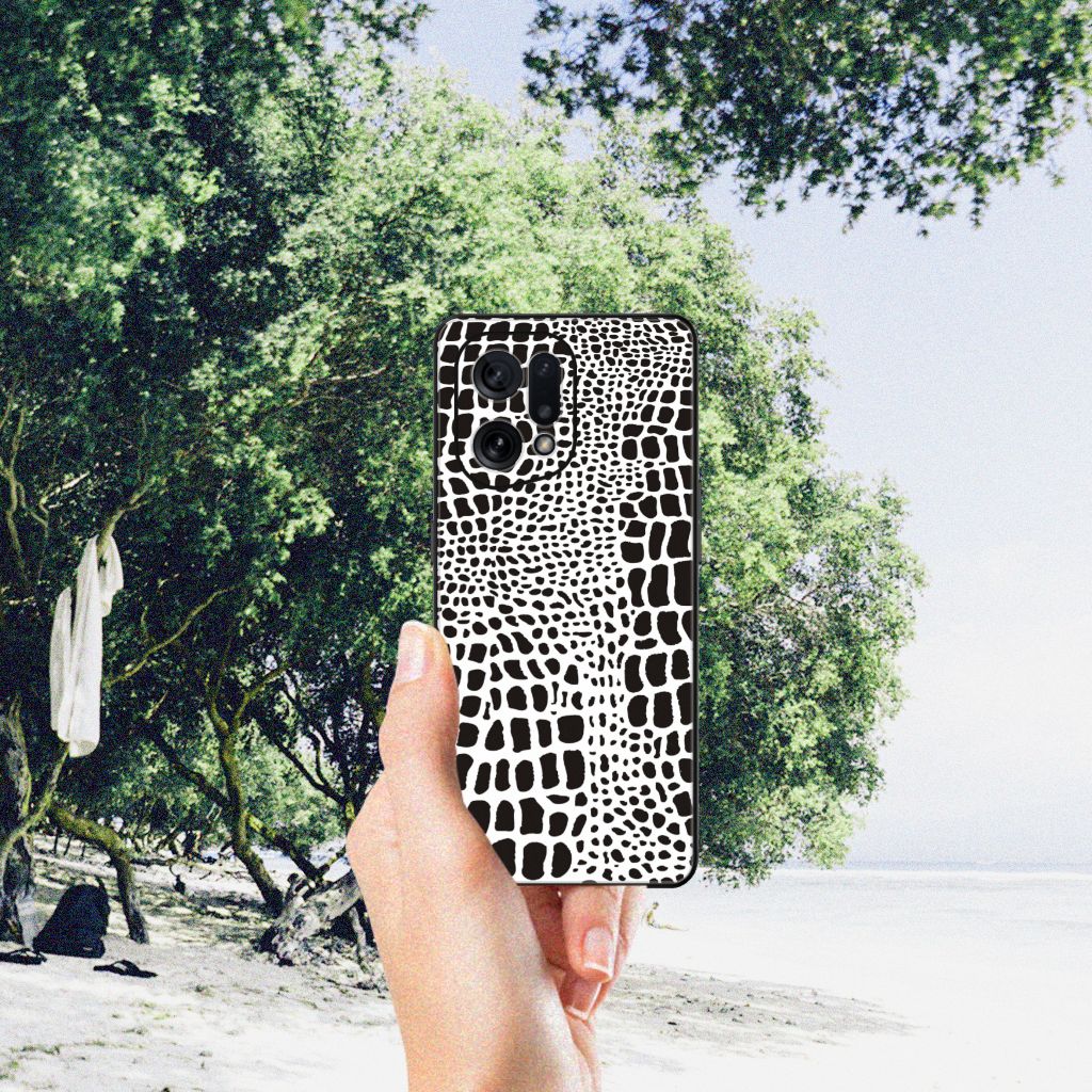 OPPO Find X5 Dierenprint Telefoonhoesje Slangenprint B2C Telecom