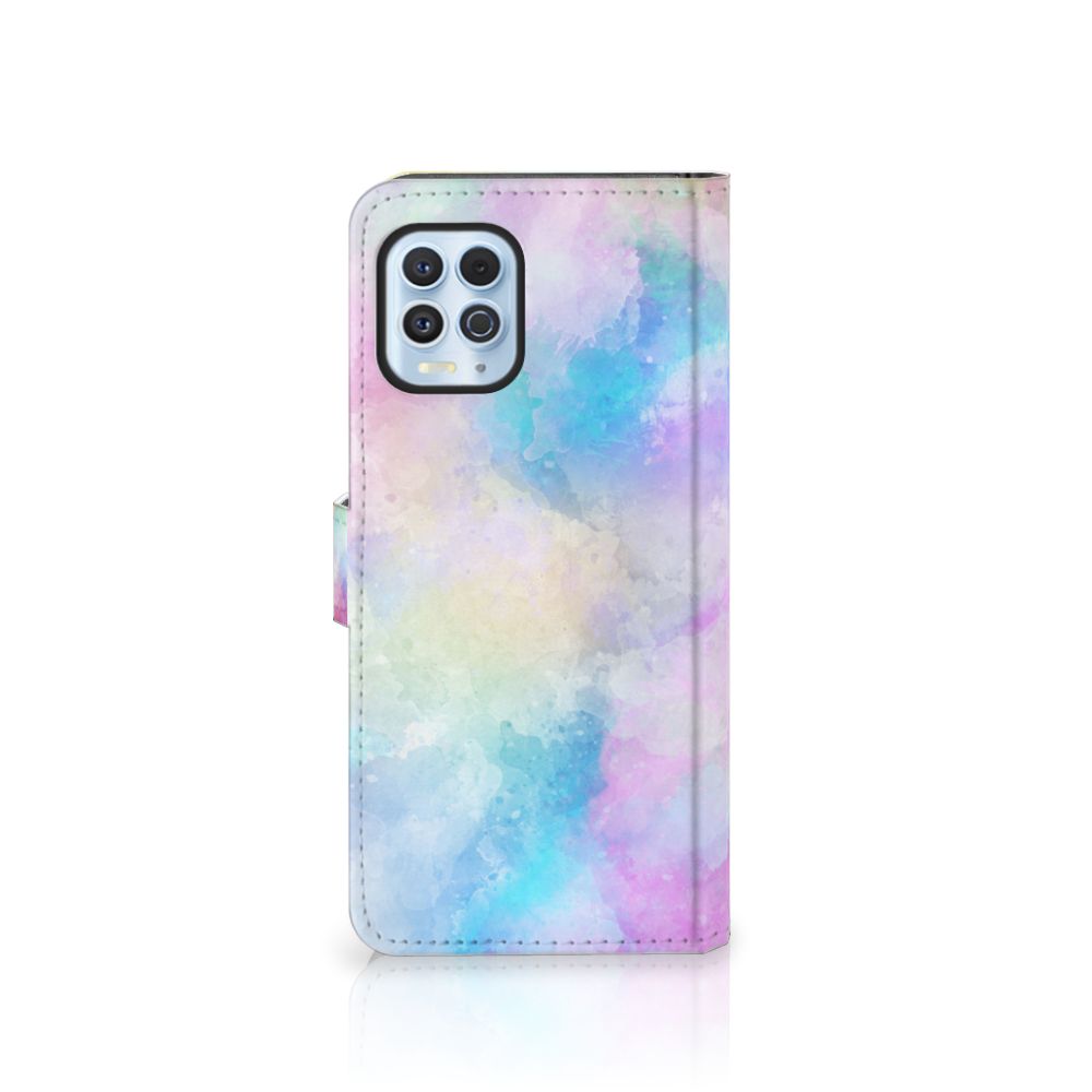 Hoesje Motorola Moto G100 Watercolor Light in pastel kleuren met kunstzinnige uitstraling.