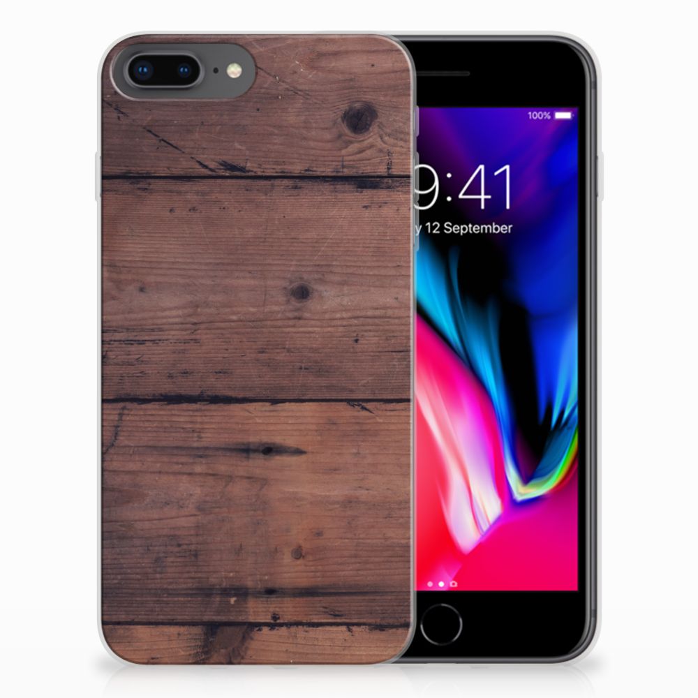 Apple iPhone 7 Plus | 8 Plus Bumper Hoesje Old Wood