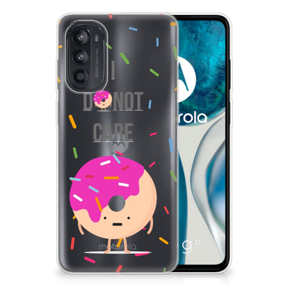 Motorola Moto G52/G82 Siliconen Case Donut Roze