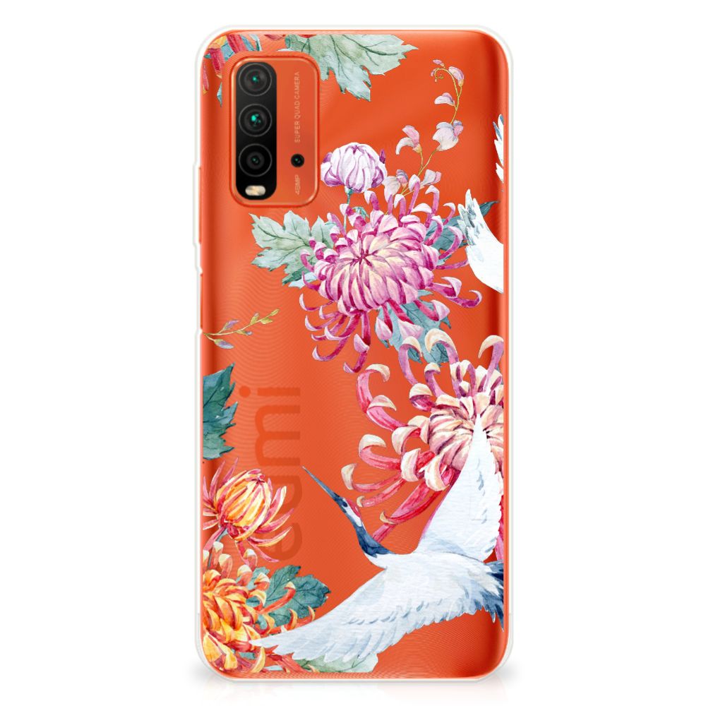 Xiaomi Poco M3 TPU Hoesje Bird Flowers