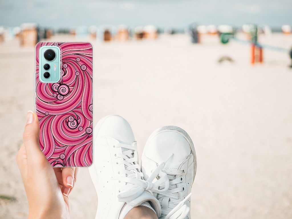 Xiaomi 12 Lite Hoesje maken Swirl Pink B2C Telecom