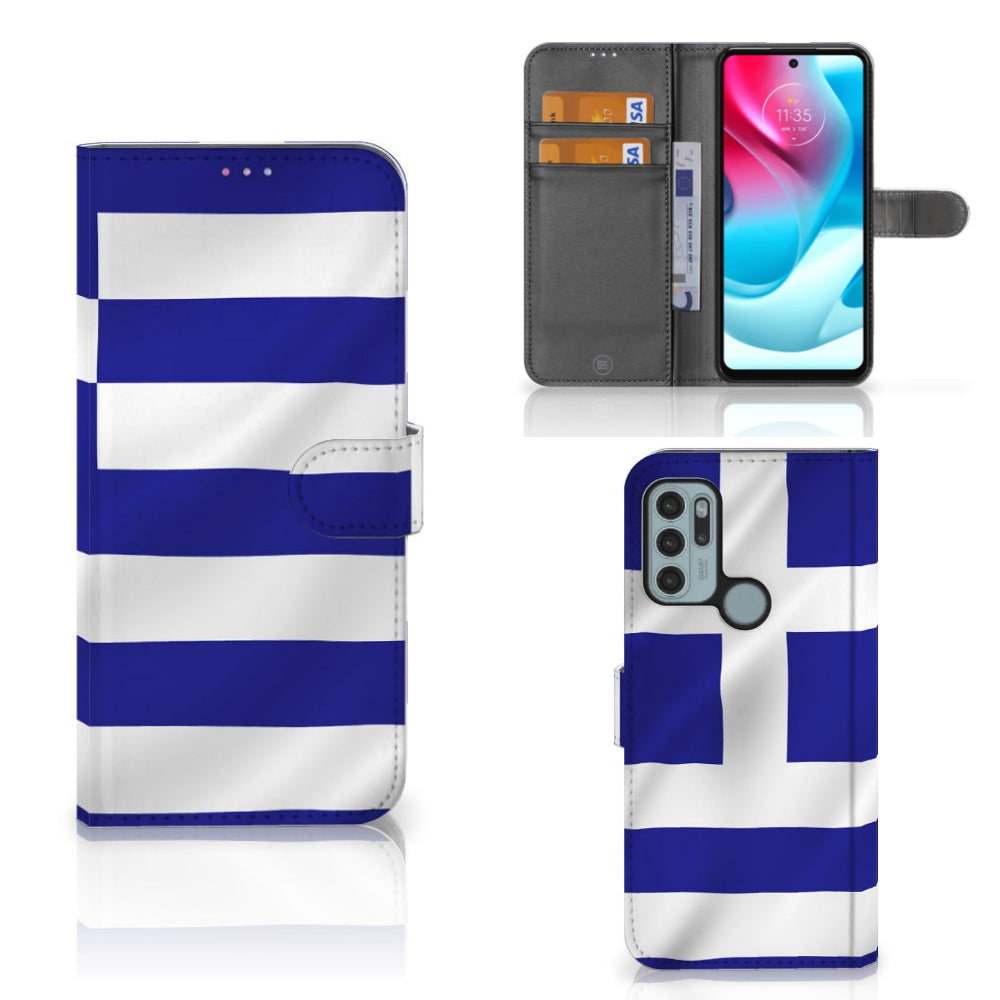 Motorola Moto G60s Bookstyle Case Griekenland