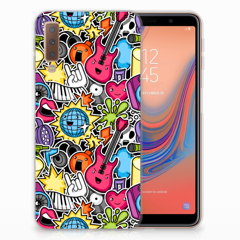 Samsung Galaxy A7 (2018) Silicone Back Cover Punk Rock