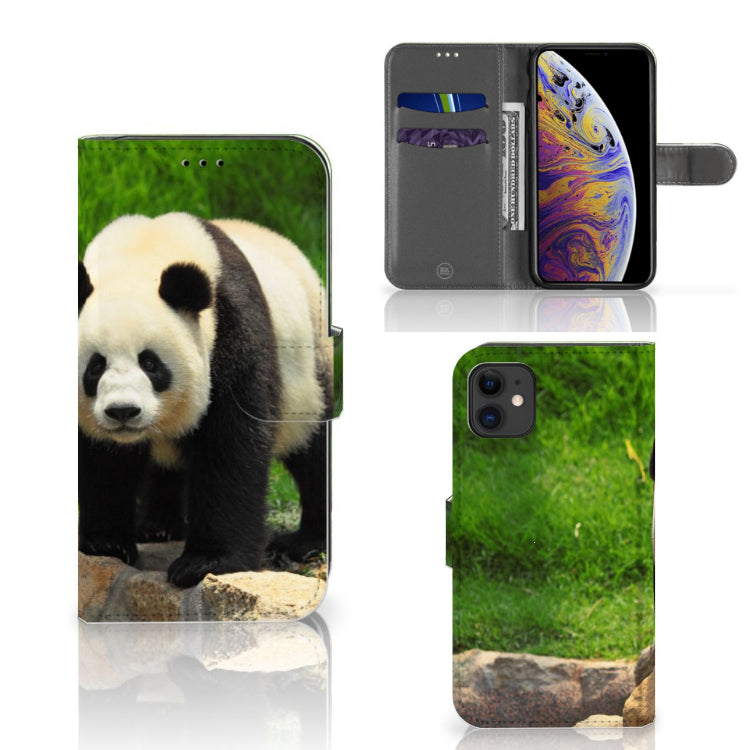 Apple iPhone 11 Telefoonhoesje met Pasjes Panda