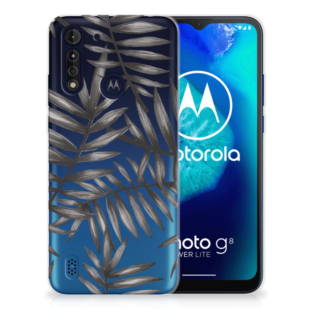Motorola Moto G8 Power Lite TPU Case Leaves Grey B2C Telecom