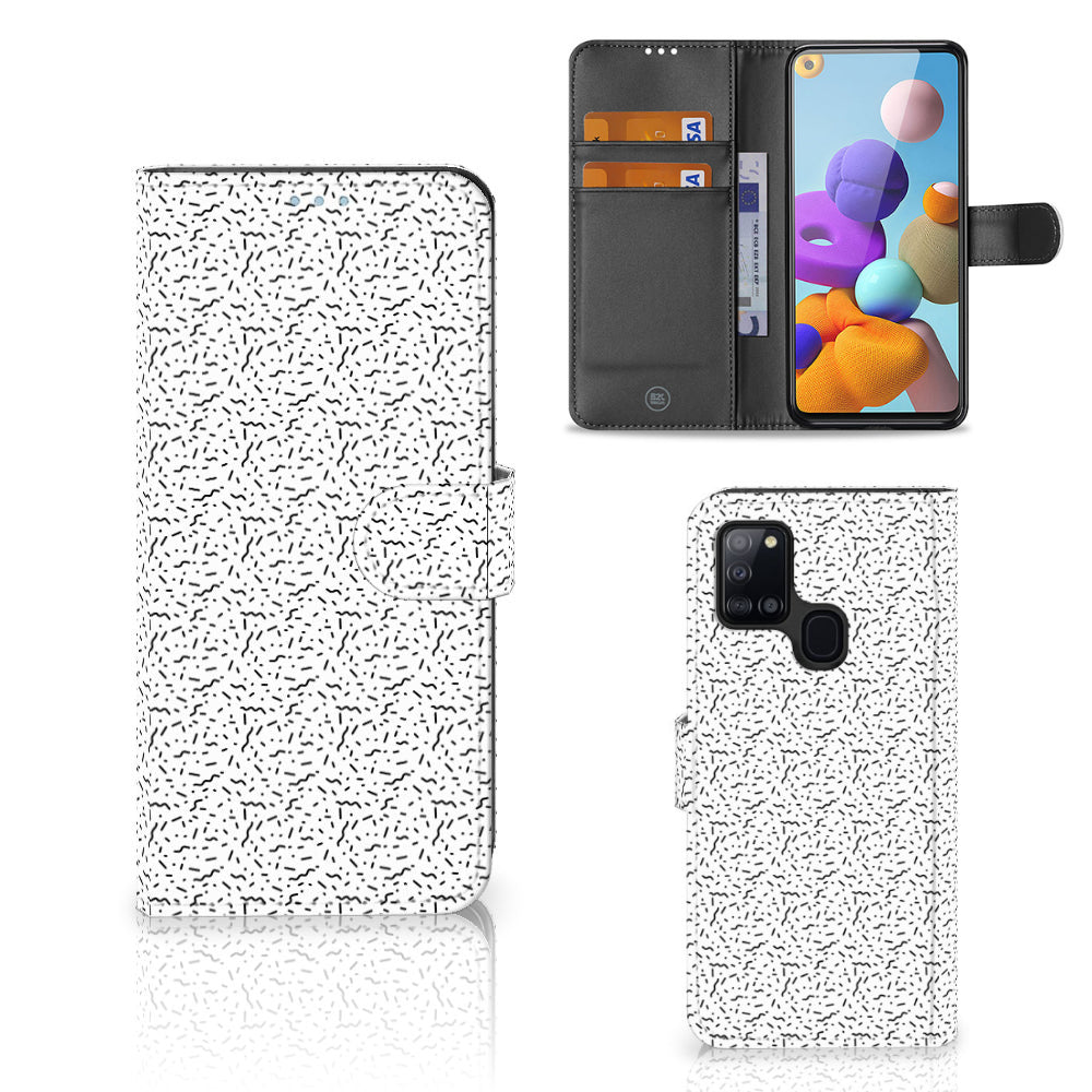 Samsung Galaxy A21s Telefoon Hoesje Stripes Dots