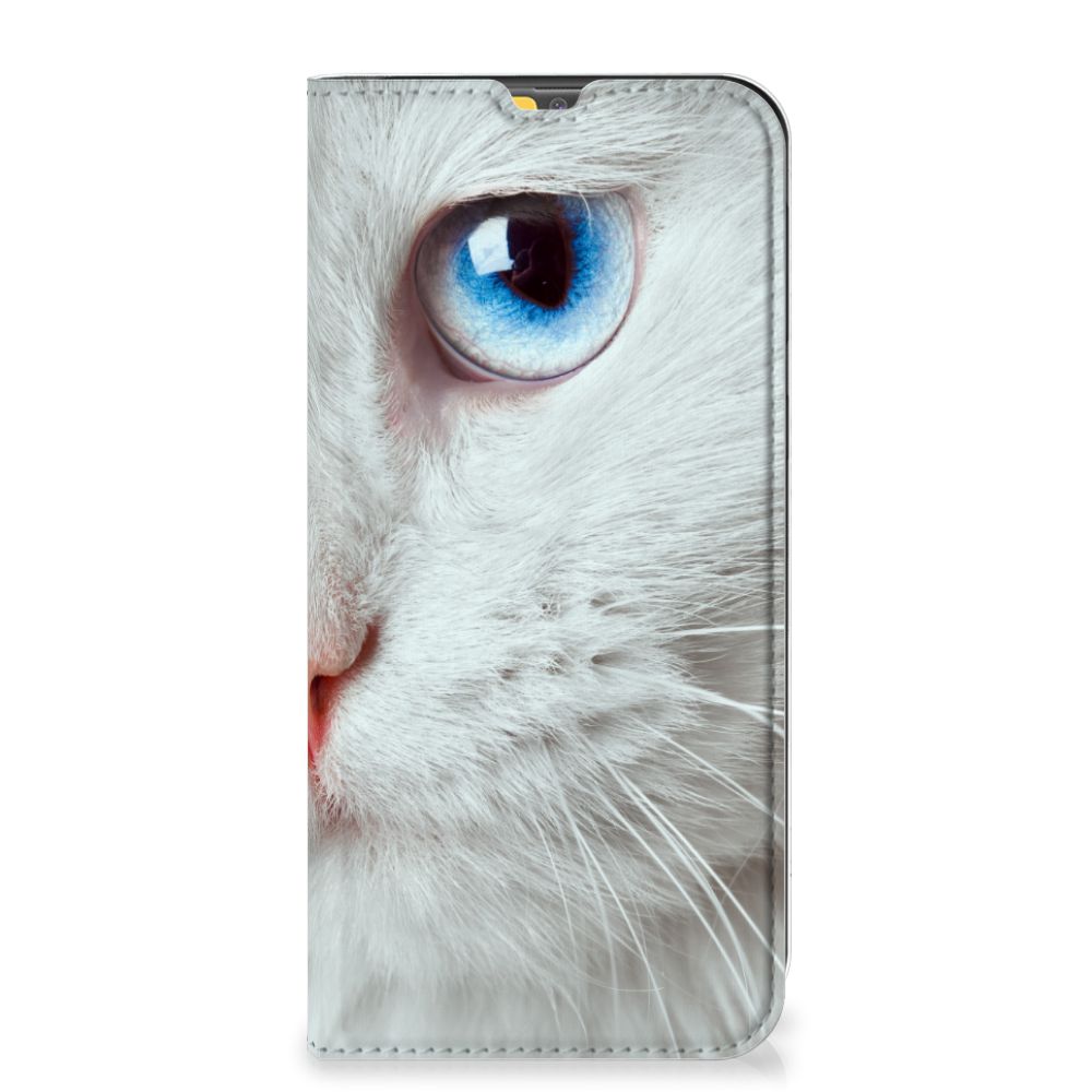 Samsung Galaxy M30s | M21 Hoesje maken Witte Kat - B2C Telecom