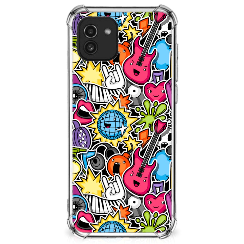 Samsung Galaxy A03 Anti Shock Bumper Case Punk Rock