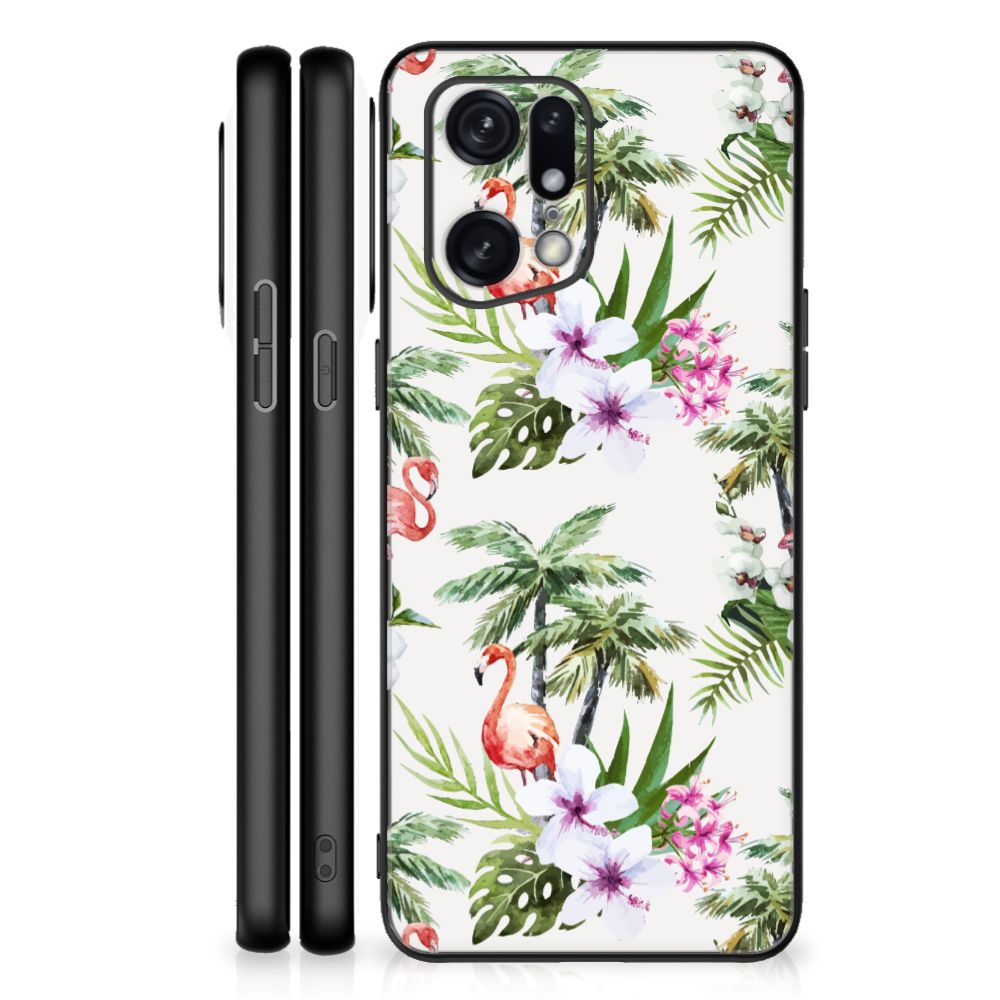 OPPO Find X5 Pro Dierenprint Telefoonhoesje Flamingo Palms B2C Telecom