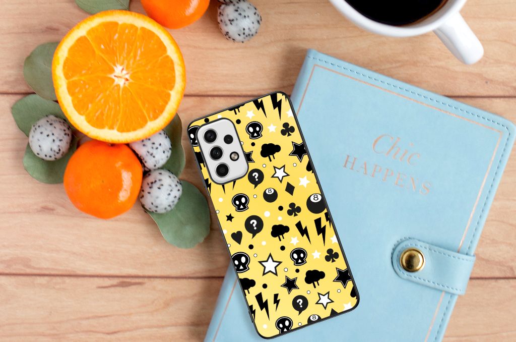 Telefoonhoesje Samsung Galaxy A23 Punk Geel B2C Telecom