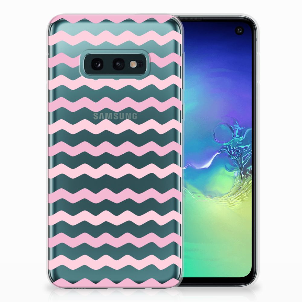 Samsung Galaxy S10e TPU bumper Waves Roze