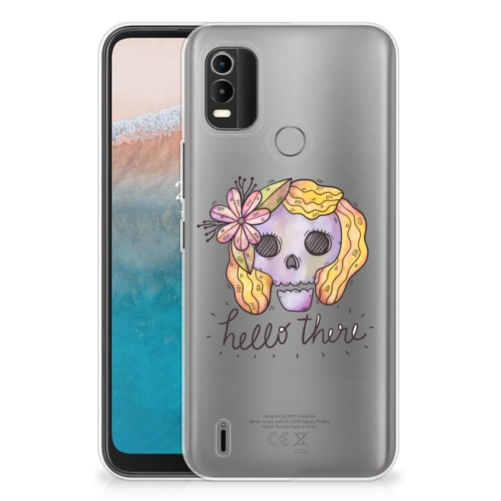 Silicone Back Case Nokia C21 Plus Boho Skull