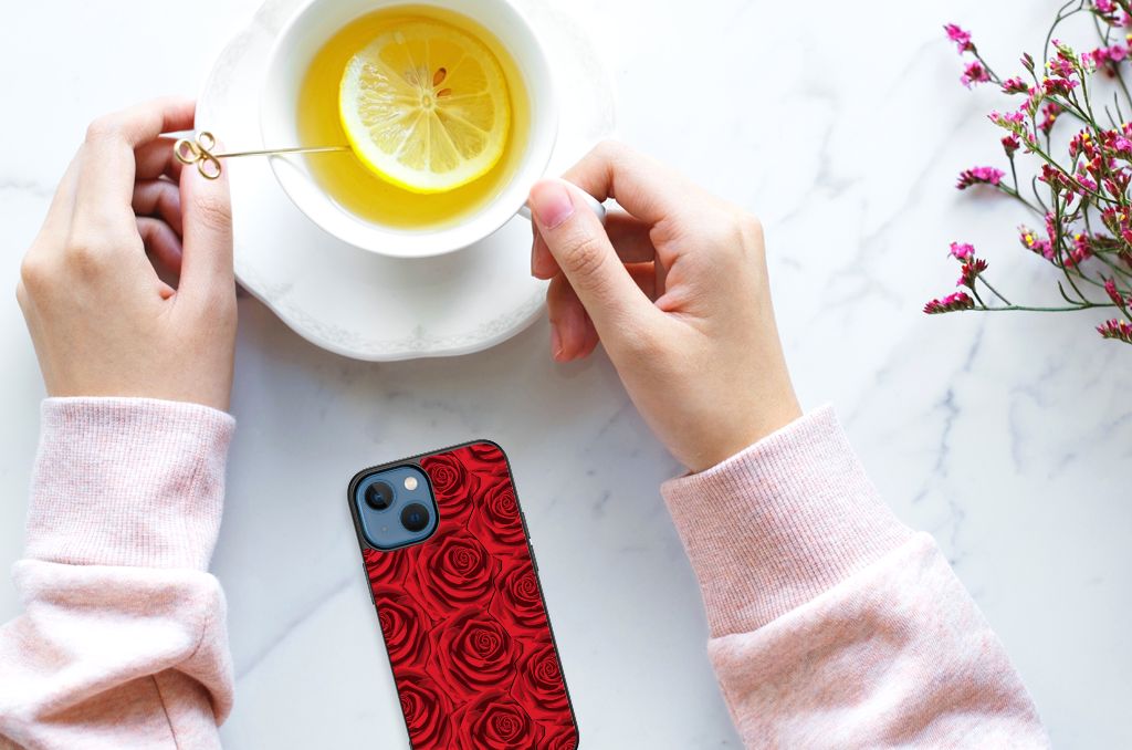 Apple iPhone 13 mini Bloemen Hoesje Red Roses B2C Telecom